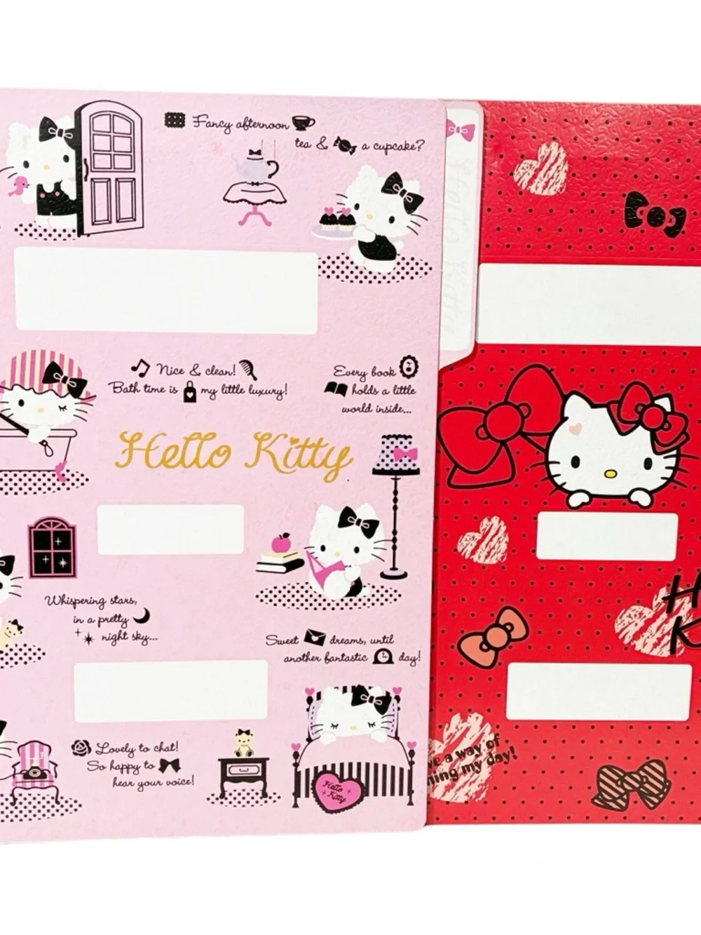 Sanrio Hello Kitty Pink Red Folder Bundle Lot School Office